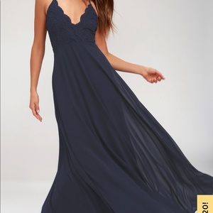 Navy blue maxi dress